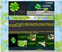 编号：094幸运草 6页面 有flash 有注册表单 css加表格布局