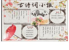 编号：579 语文手抄报古诗词 1页 css布局
