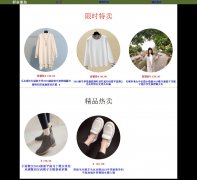 编号：866 服装购买网 6页 CSS布局 30元