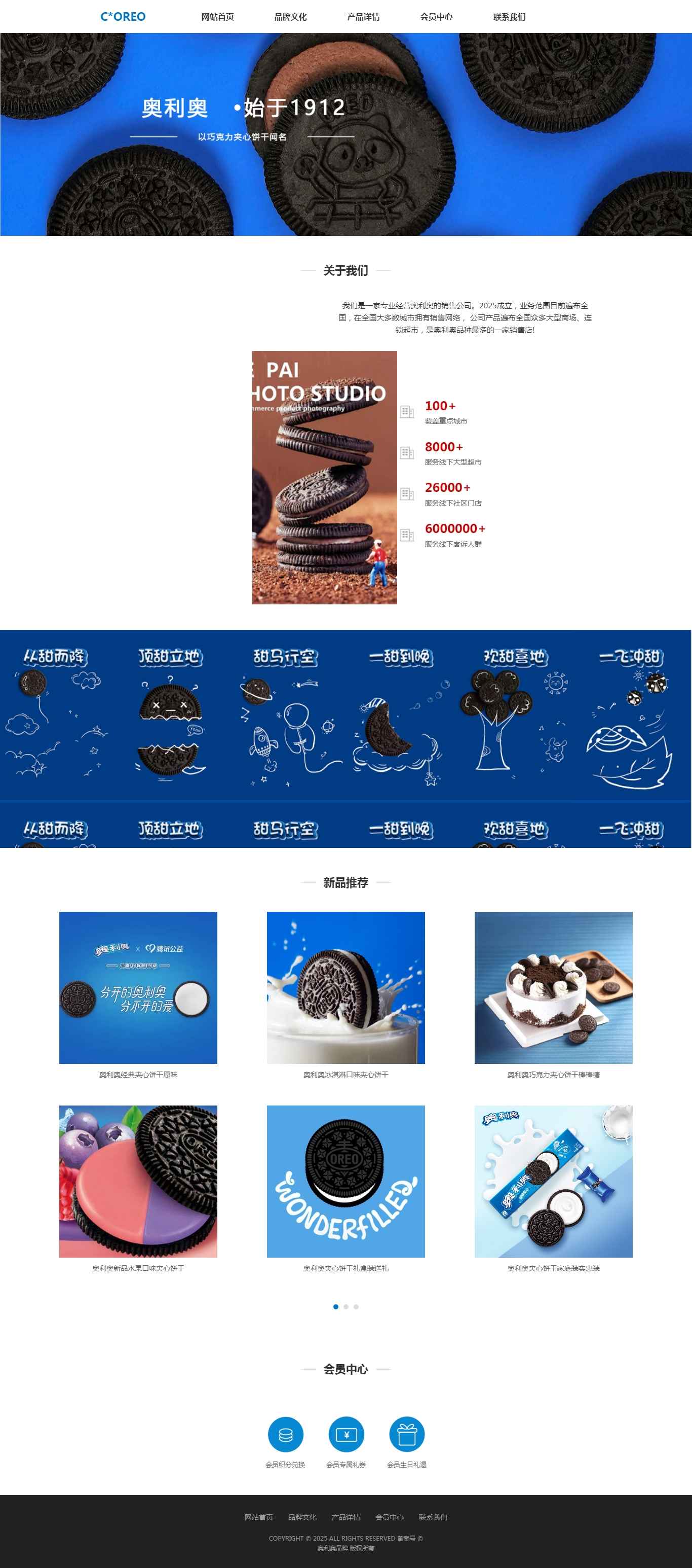 编号：2914 奥利奥公司企业 5页 登录 留言表单 30元  css布局